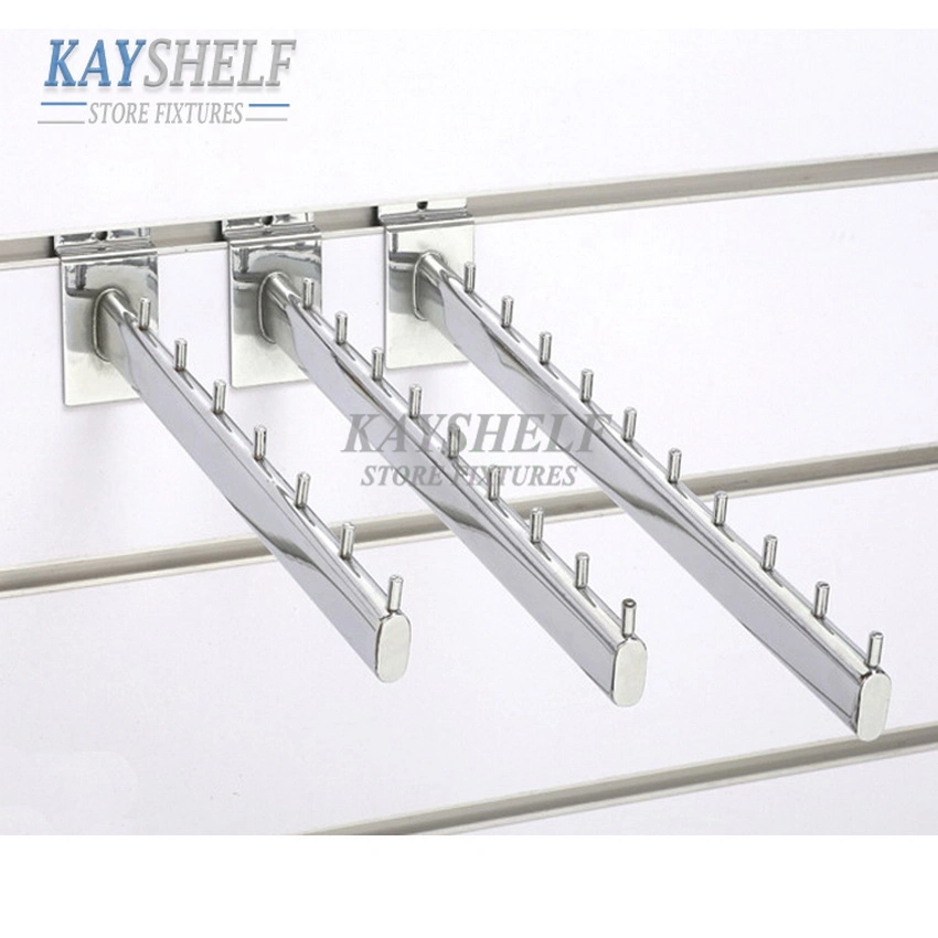 Metal Steel Tube Straight Arm Slatwall Display Hooks for Shop