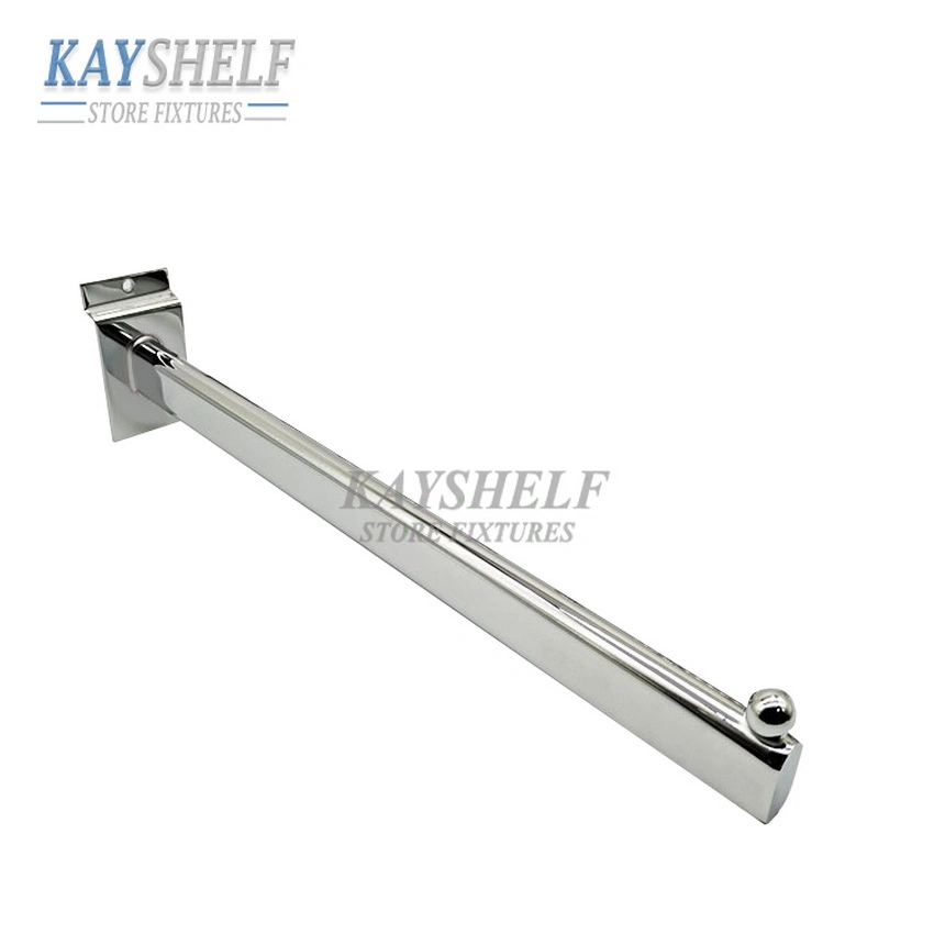 Metal Steel Tube Straight Arm Slatwall Display Hooks for Shop