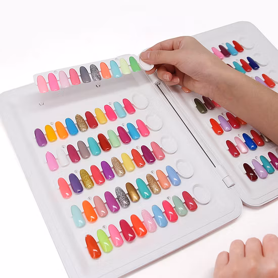 120 Colors Sample Nail Color Chart Display Book Nail Polish Display Book